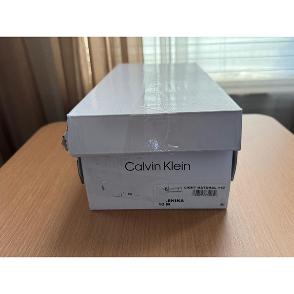 Calvin Klein Women Suede Leather Loafers SZ 10 M Light Natural - Taupe - Picture 10 of 10